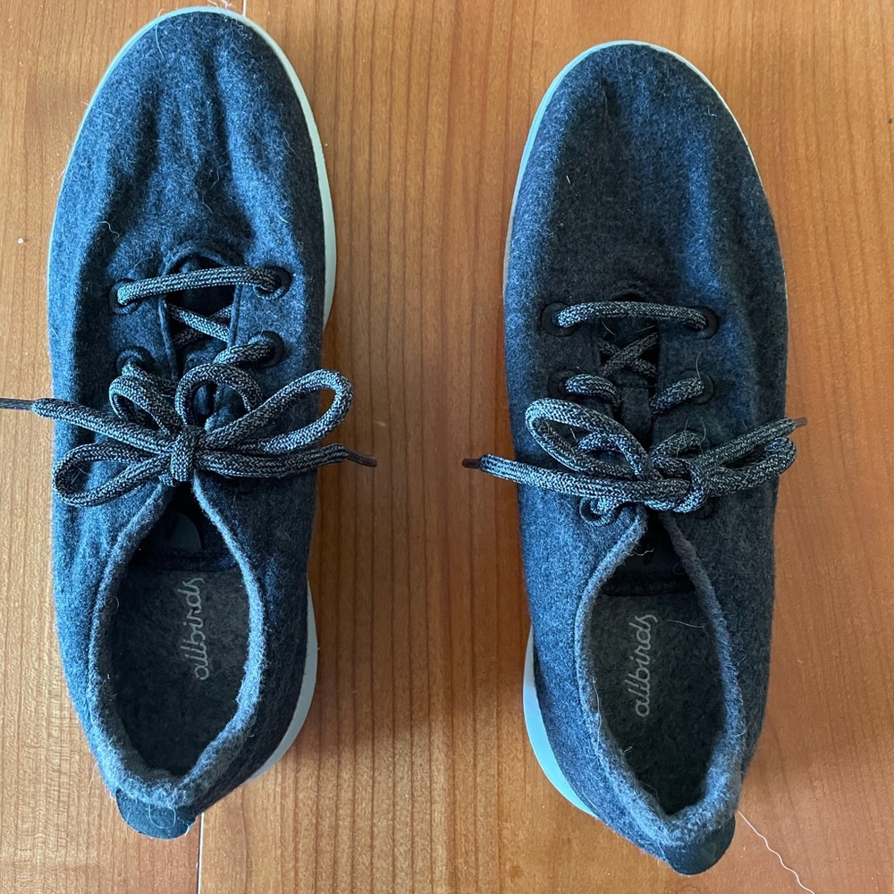 Allbirds Merino wool runners. Dark grey.